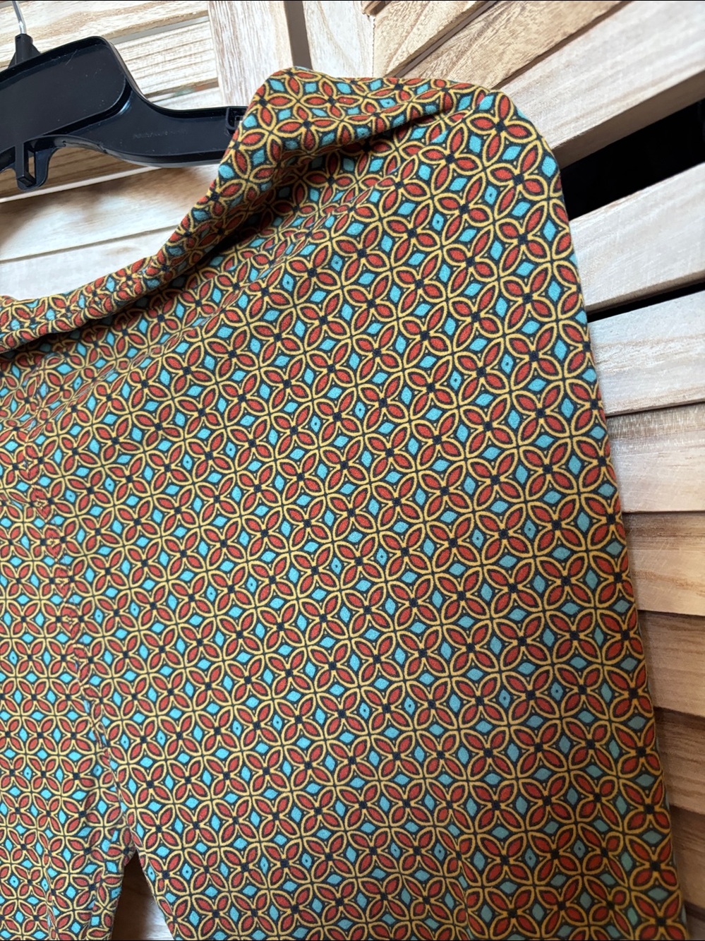 FINAL MARKDOWN Lula Roe Tall and Curvy Multicolor Geometric Slacks - Picture 2 of 4